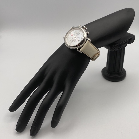 Michele Accessories Michele Mw3c00a0025 Stainless Steel Back White